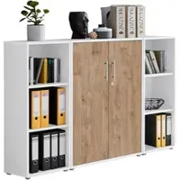 BMG Möbel Aktenschrank Office Edition Sw Set 2 Weiß/Eichefarben
