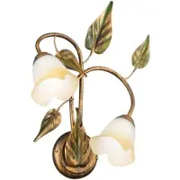 ONLI Wandlampe Miranda , dimmbar, bronze / altmessing, für Wohn- / Esszimmer, Metall, Florentiner, Wandleuchte, Wandlampe Innen