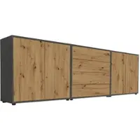 Mid.You Sideboard Mailand Set 5 Anthrazit/Eiche