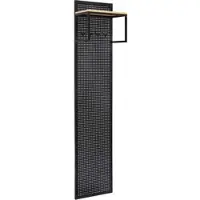 Bessagi Home Garderobe Lorenzo Schwarz/Kiefer Metall/Echtholz