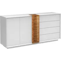 Premium Living Sideboard Giovanni Weiß/Eichefarben