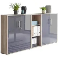 Mid.You Aktenschrank Office Edition Sw Set 8 Eiche/Anthrazit