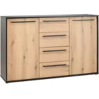 Momax Sideboard Adriano Schwarz/Eichefarben