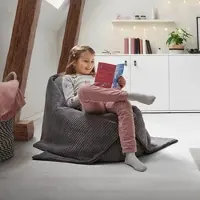Bessagi Kids Sitzsack Capri Dunkelgrau Cord