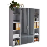 Mid.You Aktenschrank Office Edition Sw Set 3 hoch Grau