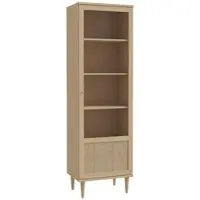 Premium Living Vitrine Calasetta Eichefarben/Beige
