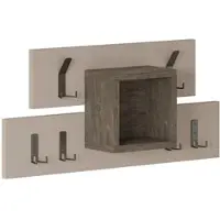 Livetastic Wandgarderobe Lumina ca. 68x32x13 cm Mokka