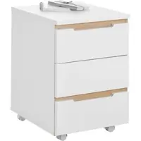 Momax Rollcontainer Dallas Weiß/Eiche Artisan