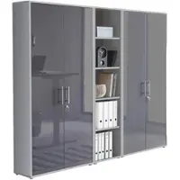 BMG Möbel Aktenschrank Office Edition Sw Set 10 Grau