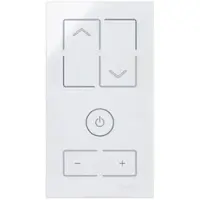Kopp 853412010 HKi8-Glas-Sensor, 2-fach, für 1x Jalousieschalter/-taster, 1x Dimmer, Farbe: weiß