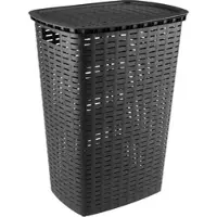 Momax Wäschetonne Anna Grau ca. 53 l