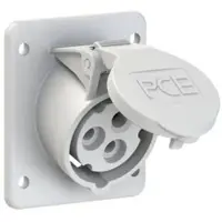 Pce 413-1f87 CEE-Anbausteckdose schräg (75x85mm) 16A 3p 1h IP44/IP54 4131f87