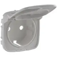 Legrand 754847 Valena Allure Abdeckung Schutzkontaktsteckdose Klappdeckel Farbe: Aluminium