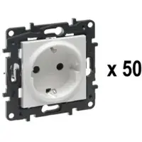 Legrand 864193 Niloe Step Bigbox 50 X Steckdose Steckkl. erh. Berührungsschutz Farbe Ultraweiß