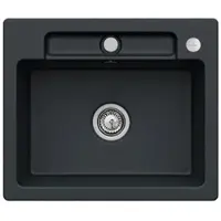 Villeroy & Boch Keramikspüle 33462FS5, Siluet 60 S flat Flächenbündige Spüle - inkl.