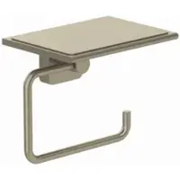 Kludi VELA S Toilettenpapierhalter 25971N5 mit Ablage Stainless Brushed Nickel PVD