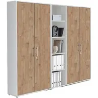 BMG Möbel Aktenschrank Office Edition Sw Set 10 Weiß/Eichefarben