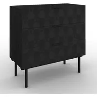 Bessagi Home Kommode Roma Schwarz MDF/Echtholz