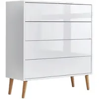 BMG Möbel Kommode Mailand Typ 3 + HF Weiß