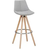 Bessagi Home Barhocker Nelo Grau Webstoff Gepolstert