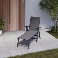 Momax Gartenliege Werner Grau Aluminium