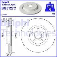 Delphi Bremsscheibe BG5127C, 2 Stück
