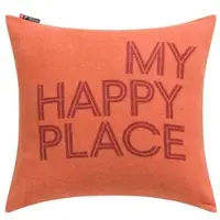 David Fussenegger Kissenhülle Silvretta 'my happy place' 50 x 50 cm Terracotta