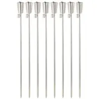 Carlo Milano Edelstahl-Gartenfackel "Amor" im 8er-Set, rostfrei, 280 ml, 110 cm