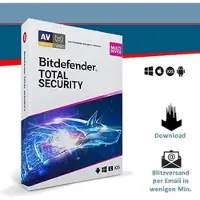 Bitdefender Total Security 2026, 1/3/5/10 Geräte - 1, 2 oder 3 Jahre, Download