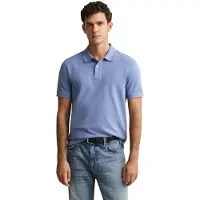 Gant für Herren. 2210 Polo Regular Fit blau (L), Lässig, Kurzarm, Bio-Baumwolle, Nachhaltig