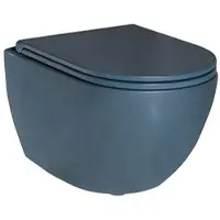 Evenes Wand-Tiefspül-WC Elanda, Keramik, spülrandlos, Blue Royal matt - 93 190 57