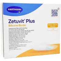 Adequapharm GmbH Zetuvit Plus Silicone Border Steril 12,5x12,5 Cm 10 St