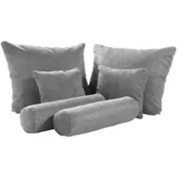 MeinBett Deko-Kissenset 6-teilig Pembroke , grau , Maße (cm): B: 90 H: 80 T: 65.0
