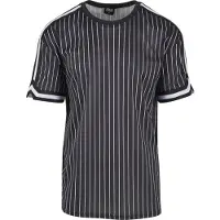 Urban Classics Oversized Striped Mesh Tee Black/white Größe: M | Sportbekleidung Outlet | Herren | Schwarz