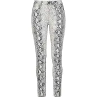 Urban Classics Stoffhose Damen Ladies Snake Stretch Twill Skinny Pants altweiß/grau L