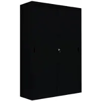 LÜLLMANN Schiebetürenschrank, 5 OH, 1950 x 1200 x 450 mm, tiefschwarz