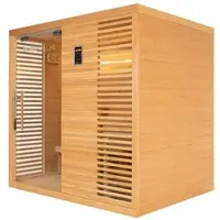 HOME DELUXE - Traditionelle Sauna - NEOLA - 200 x 160 x 200 cm - für 5 Personen - Fichtenholz, inkl. Saunaofen I Dampfsauna Aufgusssauna