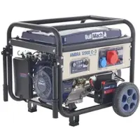 BullMach AMBRA 12000 E-3 - Benzin-Stromerzeuger mit Rädern mit AVR-Regelung 8.5 kW - Dauerleistung 7.8 kW - 400V