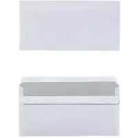 Viking Briefumschläge Ohne Fenster DL 220 mm x 110 mm Selbstklebend Weiss