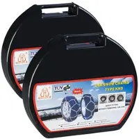 Lescars 2er-Set Schneeketten Größe XXL für Reifen 225/55 R19 u.v.m.