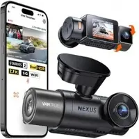 Vantrue Dashcam Nexus 2X, Auto, 2K Weitwinkel-Kamera 158°, Innenraumkamera 165°, WLAN & GPS