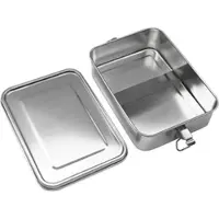 Rosenstein & Söhne Edelstahl-Lunchbox mit Dichtungsring, spülmaschinenfest, 1.400 ml