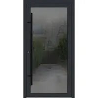 Haustuerenland.de PREMIUM Aluminium-Glas Haustür "FELINA" 90 mm BLACKLINE flächenbündig Anthrazit RAL 7016 beidseitig innen öffnend DIN links