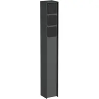 Ledscom.de Garten Steckdosensäule PODEL für außen, IP44, 3-fach, anthrazit, eckig, 60 cm
