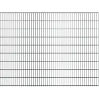 Wellker Doppelstabmattenzaun zum Einbetonieren Rundum-sorglos-Paket Anthrazit Komplettset, Halteplättchen, 12,5 m,1830 mm,8/6/8 mm,gerade