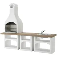 PALAZZETTI Brioni Outdoor-Küche aus Beton für den Außenbereich