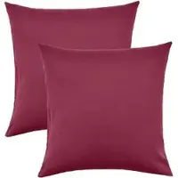 NatureMark Kissenbezug Jersey, bordeaux rot, aus Baumwolle, 80x80 cm, 2 Stück