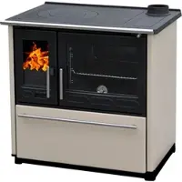 Plamen Küchenofen Holzherd 850 Glas Creme Rechte Version und 8 kW