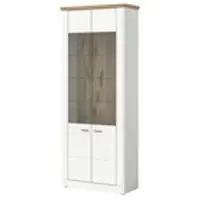 Xonox Home Standvitrine Accadia , weiß , Maße (cm): B: 85 H: 205 T: 37.0