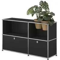 USM United Soft USM Haller Sideboard mit zwei Klapptüren und Pflanzeneinsatz Graphitschwarz